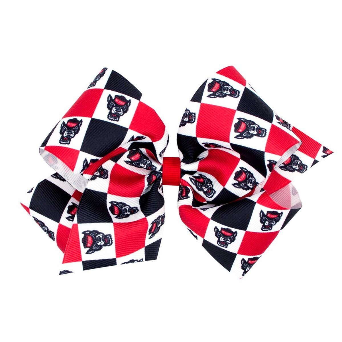 Hair Bow Checkerboard Grosgrain